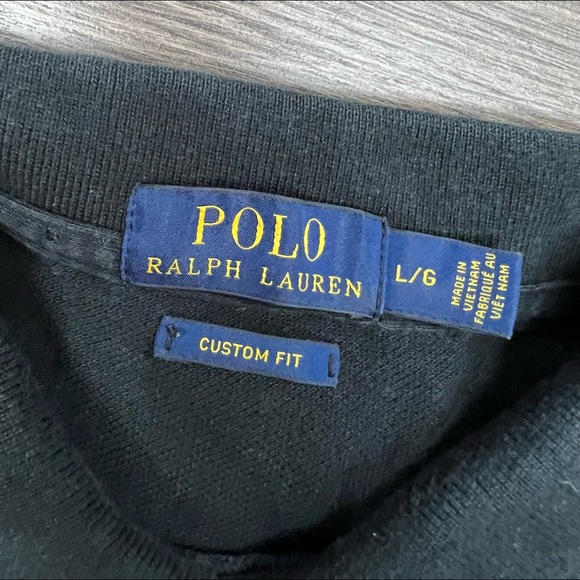 Polo Ralph Lauren Black w/ Red Big Pony Polo Shirt L - Picture 4 of 6